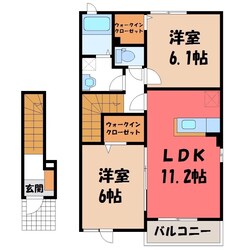 新大平下駅 徒歩19分 2階の物件間取画像